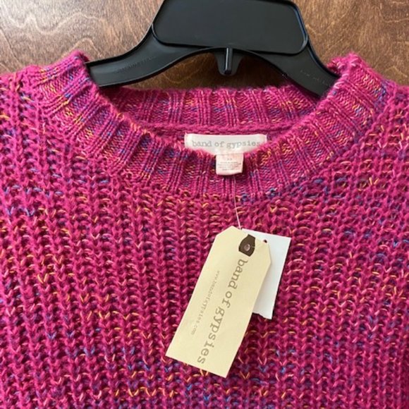 Band Of Gypsies Pink Multi-Color Sweater - Picture 2 of 5